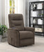 Henrietta Power Lift Recliner with Storage Pocket Brown - Home Discount Furniture - NJ-linden
