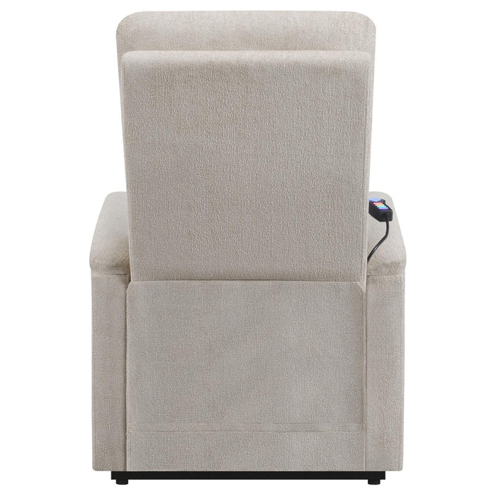 Henrietta Power Lift Recliner with Storage Pocket Beige - Home Discount Furniture - NJ-linden