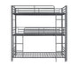 Maynard Metal Triple Twin Bunk Bed Gunmetal - Home Discount Furniture - NJ-linden