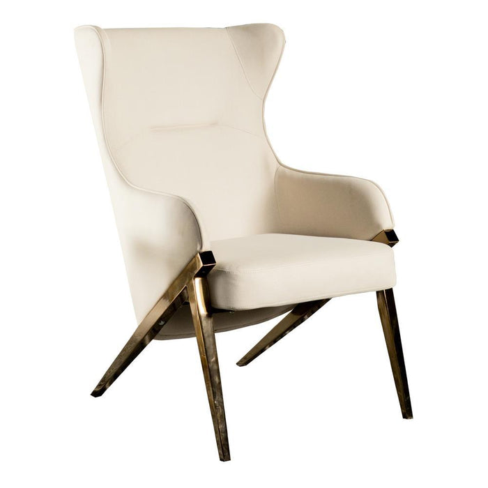 Walker Upholstered Accent Chair Cream and Bronze - Home Discount Furniture - NJ-linden
