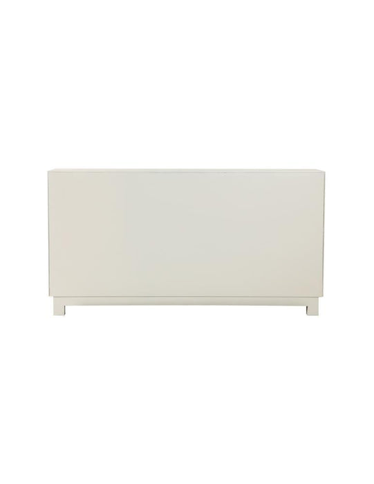 Voula Rectangular 4-door Accent Cabinet White and Gold - Home Discount Furniture - NJ-linden
