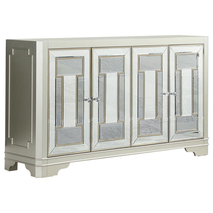 Toula 4-door Accent Cabinet Smoke and Champagne - Home Discount Furniture - NJ-linden