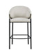 Chadwick Sloped Arm Bar Stools Beige and Glossy Black (Set of 2) - Home Discount Furniture - NJ-linden