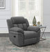 Bahrain Upholstered Glider Recliner Charcoal - Home Discount Furniture - NJ-linden