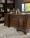 Hartshill Executive Desk with File Cabinets Burnished Oak - Home Discount Furniture - NJ-linden