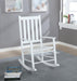 Annie Slat Back Wooden Rocking Chair White - Home Discount Furniture - NJ-linden