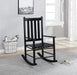 Annie Slat Back Wooden Rocking Chair Black - Home Discount Furniture - NJ-linden
