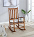 Annie Slat Back Wooden Rocking Chair Golden Brown - Home Discount Furniture - NJ-linden