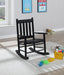 Annie Slat Back Youth Rocking Chair Black - Home Discount Furniture - NJ-linden