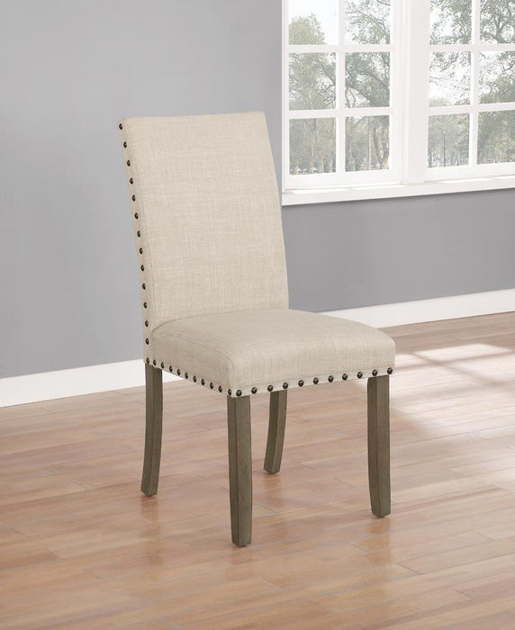 Ralland Upholstered Side Chairs Beige and Rustic Brown (Set of 2) - Home Discount Furniture - NJ-linden