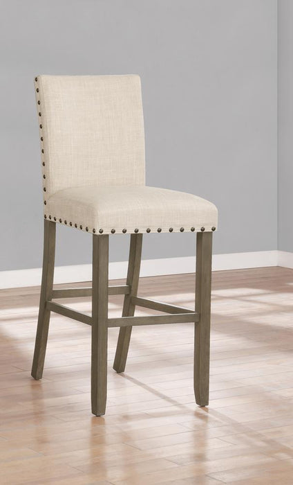Ralland Upholstered Bar Stools with Nailhead Trim Beige (Set of 2) - Home Discount Furniture - NJ-linden