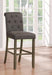 Balboa Tufted Back Bar Stools Grey and Rustic Brown (Set of 2) - Home Discount Furniture - NJ-linden