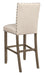 Ralland Upholstered Bar Stools with Nailhead Trim Beige (Set of 2) - Home Discount Furniture - NJ-linden