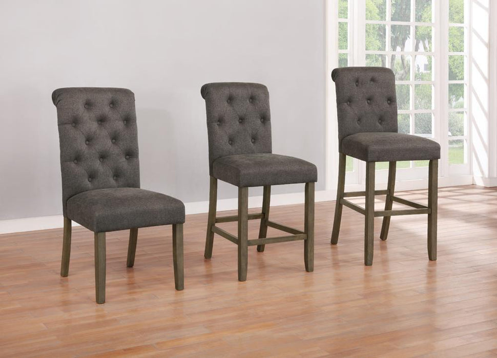 Balboa Tufted Back Side Chairs Rustic Brown and Grey (Set of 2) - Home Discount Furniture - NJ-linden