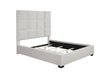 Panes Eastern King Tufted Upholstered Panel Bed Beige - Home Discount Furniture - NJ-linden