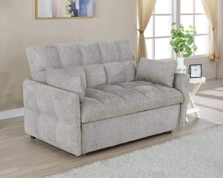 Cotswold Tufted Cushion Sleeper Sofa Bed Light Grey - Home Discount Furniture - NJ-linden