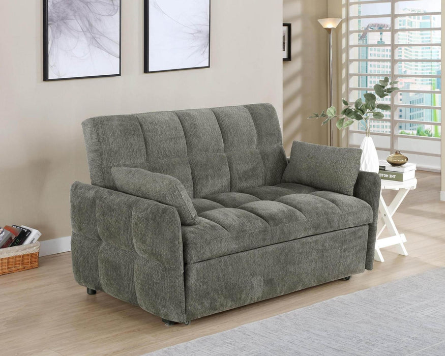 Cotswold Tufted Cushion Sleeper Sofa Bed Dark Grey - Home Discount Furniture - NJ-linden