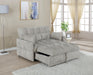 Cotswold Tufted Cushion Sleeper Sofa Bed Light Grey - Home Discount Furniture - NJ-linden
