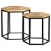 Adger 2-piece Hexagon Nesting Tables Natural and Black - Home Discount Furniture - NJ-linden