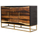 Zara 2-drawer Accent Cabinet Black Walnut and Gold - Home Discount Furniture - NJ-linden