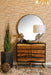 Zara 2-door Accent Cabinet Black Walnut and Gold - Home Discount Furniture - NJ-linden