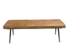 Misty Cushion Side Bench Camel and Black - Home Discount Furniture - NJ-linden