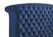 Melody Eastern King Wingback Upholstered Bed Pacific Blue - Home Discount Furniture - NJ-linden