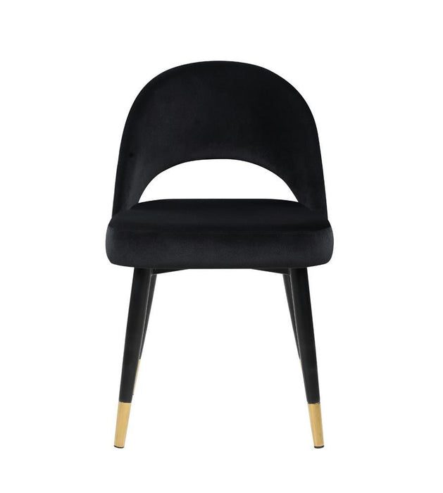Lindsey Arched Back Upholstered Side Chairs Black (Set of 2) - Home Discount Furniture - NJ-linden