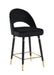 Lindsey Arched Back Upholstered Counter Height Stools Black (Set of 2) - Home Discount Furniture - NJ-linden