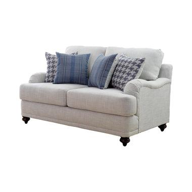 Glenn Recessed Arms Loveseat Light Grey - Home Discount Furniture - NJ-linden