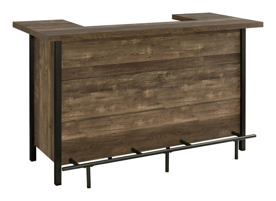 Bellemore Rectangular Storage Bar Unit Rustic Oak - Home Discount Furniture - NJ-linden