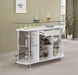 Gideon Crescent Shaped Glass Top Bar Unit with Drawer - Home Discount Furniture - NJ-linden