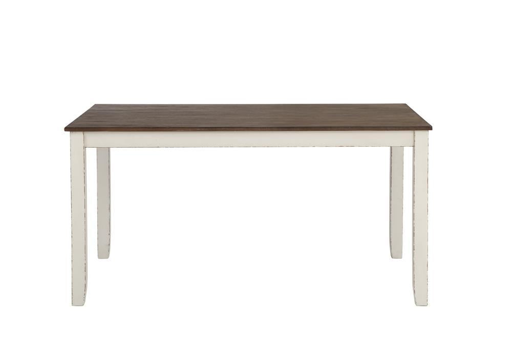 Fortress 7-piece Dining Set Chestnut and Vintage White - Home Discount Furniture - NJ-linden