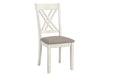 Fortress 7-piece Dining Set Chestnut and Vintage White - Home Discount Furniture - NJ-linden