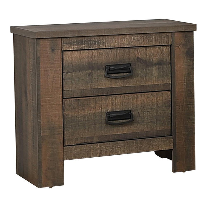 Frederick 2-drawer Nightstand Weathered Oak - Home Discount Furniture - NJ-linden