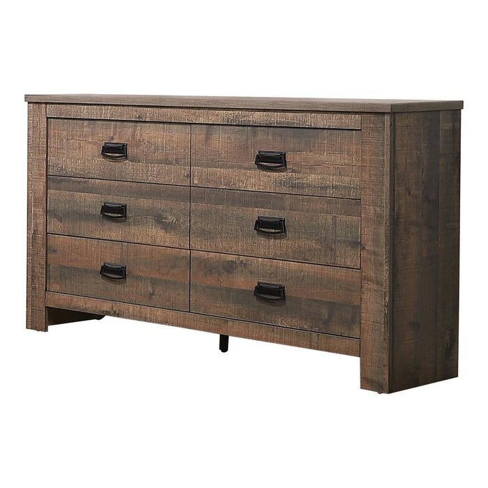 Frederick 6-drawer Dresser Weathered Oak - Home Discount Furniture - NJ-linden