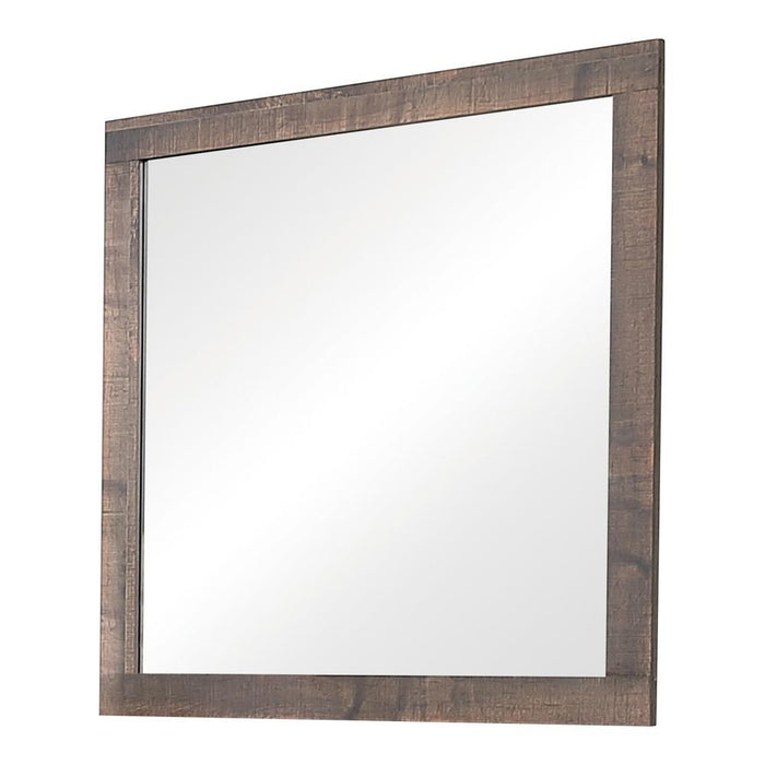 Frederick Square Dresser Mirror Weathered Oak - Home Discount Furniture - NJ-linden