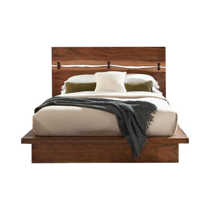 Winslow Storage Eastern King Bed Smokey Walnut and Coffee Bean - Home Discount Furniture - NJ-linden