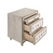 Antonella 3-drawer Upholstered Nightstand Ivory and Camel - Home Discount Furniture - NJ-linden