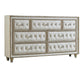 Antonella 7-drawer Upholstered Dresser Ivory and Camel - Home Discount Furniture - NJ-linden