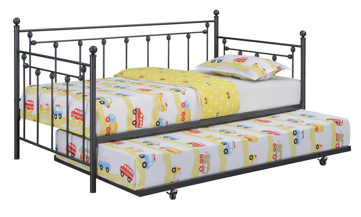 Nocus Spindle Metal Twin Daybed with Trundle - Home Discount Furniture - NJ-linden
