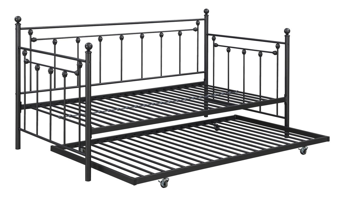 Nocus Spindle Metal Twin Daybed with Trundle - Home Discount Furniture - NJ-linden