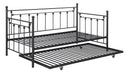 Nocus Spindle Metal Twin Daybed with Trundle - Home Discount Furniture - NJ-linden