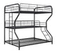 Garner Triple Full Over Twin Over Full Bunk Bed with Ladder Gunmetal - Home Discount Furniture - NJ-linden