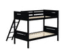 Littleton Twin Over Twin Bunk Bed Black - Home Discount Furniture - NJ-linden