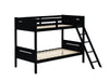 Littleton Twin Over Twin Bunk Bed Black - Home Discount Furniture - NJ-linden