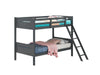 Littleton Twin Over Twin Bunk Bed Grey - Home Discount Furniture - NJ-linden