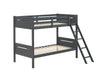 Littleton Twin Over Twin Bunk Bed Grey - Home Discount Furniture - NJ-linden