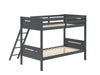 Littleton Twin Over Twin Bunk Bed Grey - Home Discount Furniture - NJ-linden