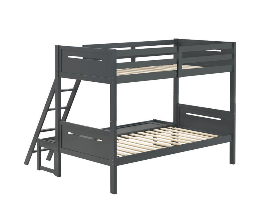 Littleton Twin Over Full Bunk Bed Grey - Home Discount Furniture - NJ-linden